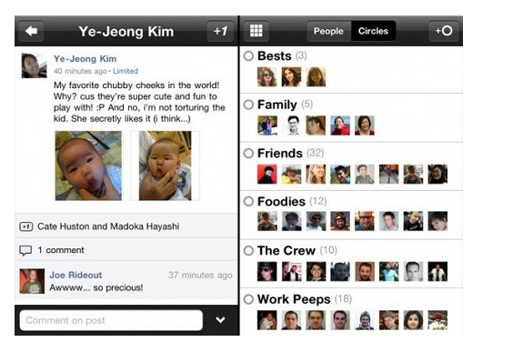 Google+ uppdaterar sin app till iOS