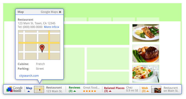 Google Related, hittar saker som du kan gilla.